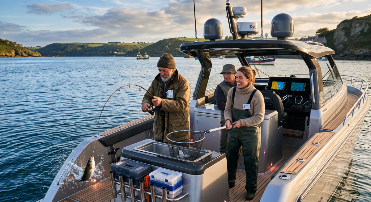 Expérience de pêche en mer conviviale à La Trinité sur Mer lors d'une sortie avec Prestige Signature